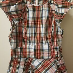 J. Crew Multicolor Plaid Top